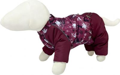 Комбинезон для собак маленьких пород Снежинка олени принт для девочек 35 – фото 1