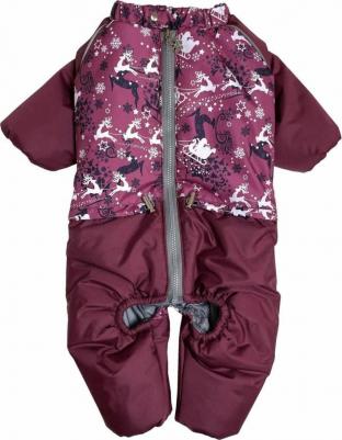 Комбинезон для собак маленьких пород Снежинка олени принт для девочек 35