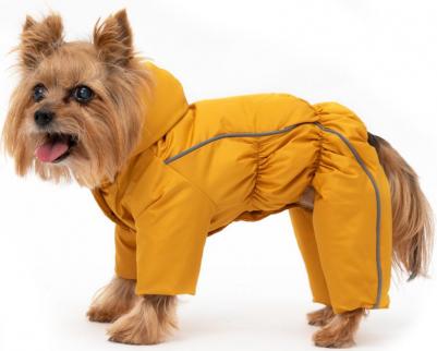 Комбинезон для собак на синтепоне, р.35 (сука) горчичный