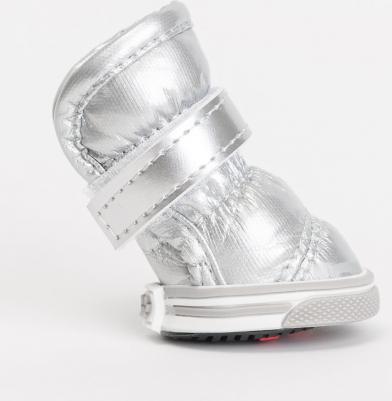 Ботинки-дутики для собак, S, серебряный – фото 4