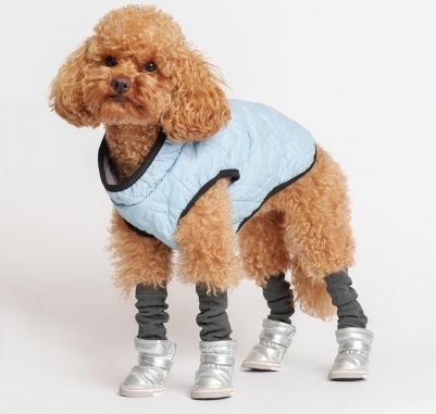 Ботинки-дутики для собак, XS, серебряный – фото 2