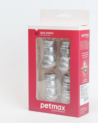 Ботинки-дутики для собак, XS, серебряный – фото 3