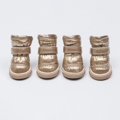 Ботинки-дутики для собак, XS, светло-золотые