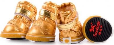 Ботинки-дутики для собак XS золотой (унисекс) – фото 1