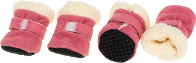 Ботинки замшевые для собак XL розовый (унисекс)