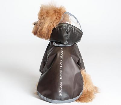 Дождевик черный с капюшоном S 4680368430082