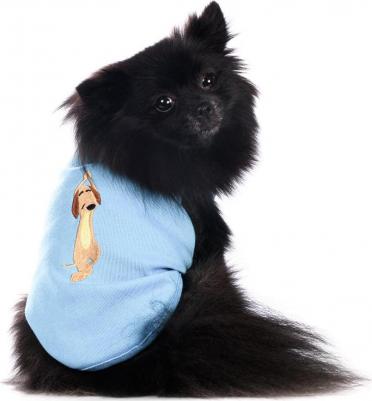 Футболка для собак, XL, синяя с принтом (унисекс) – фото 1