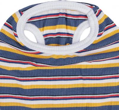 Футболка для собак, XS, в разноцветную полоску (унисекс) – фото 1