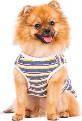 Футболка для собак, XS, в разноцветную полоску (унисекс) – фото 2