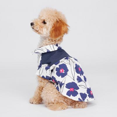 Футболка с синими цветами для собак и кошек, M – фото 2