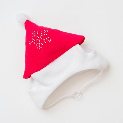 Колпак Деда Мороза для собак, S красный (унисекс) – фото 2