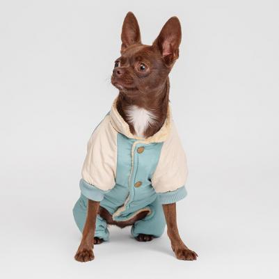 Комбинезон для собак, L, голубой (девочка)