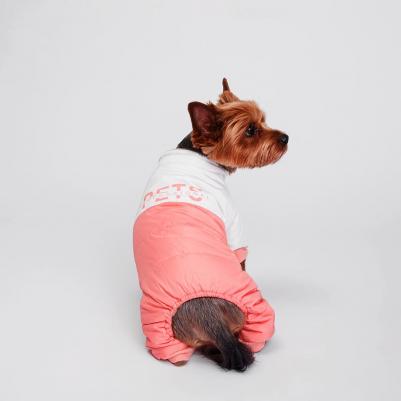 Комбинезон для собак, M, розово-серый (девочка) – фото 5