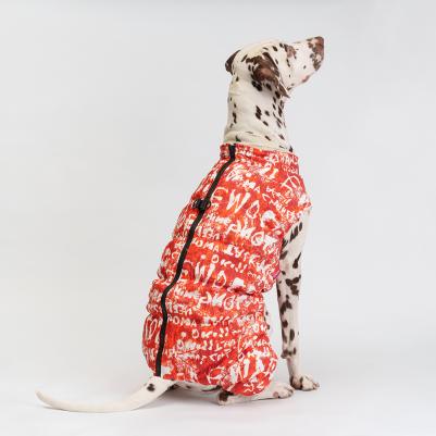 Комбинезон на замке для собак, 3XL, оранжево-белый (унисекс) – фото 4