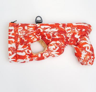 Комбинезон на замке для собак, S, оранжево-белый (унисекс) – фото 3