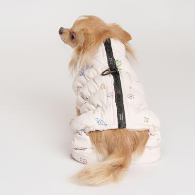 Комбинезон на замке для собак, S, светлый (девочка) – фото 7