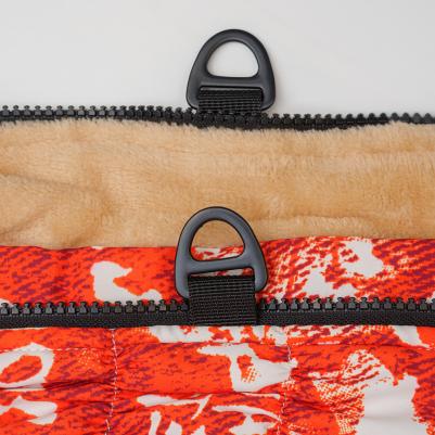 Комбинезон на замке для собак, XL, оранжево-белый (унисекс) – фото 5