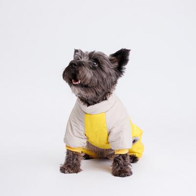 Комбинезон с диагональным замком для собак, L, желтый – фото 2