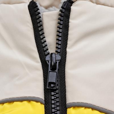 Комбинезон с диагональным замком для собак, XL, желтый – фото 1