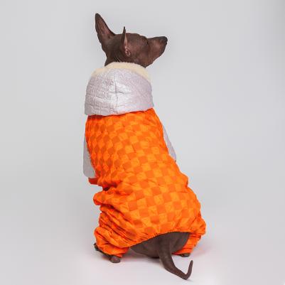 Комбинезон с капюшоном для собак, 2XL, оранжевый – фото 2