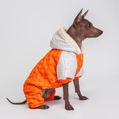 Комбинезон с капюшоном для собак, 2XL, оранжевый – фото 8