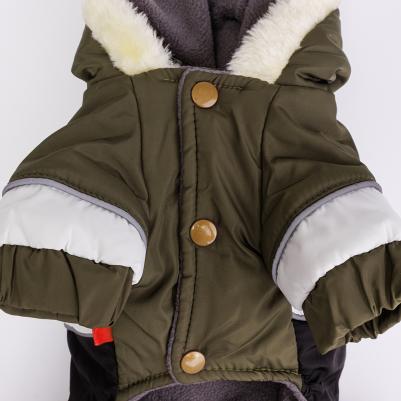 Комбинезон с капюшоном для собак, 2XL, зелено-черный – фото 7