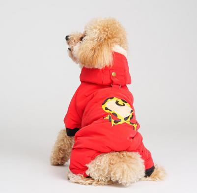 Комбинезон с капюшоном для собак, 3XL, красный (унисекс) – фото 1