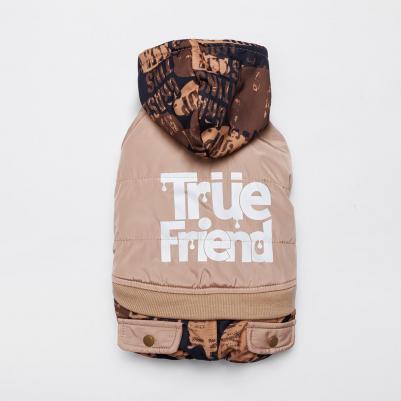 Комбинезон с капюшоном для собак, 4XL, кофейный – фото 3