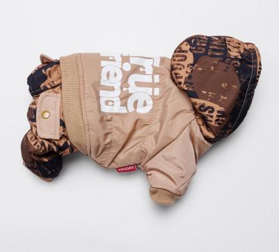 Комбинезон с капюшоном для собак, 4XL, кофейный – фото 5