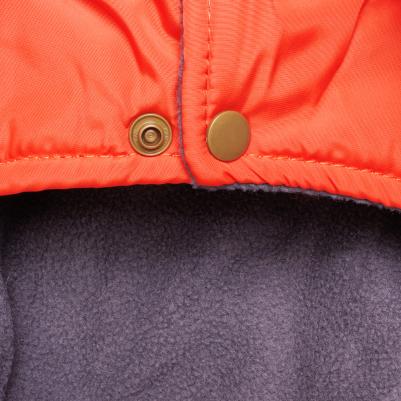 Комбинезон с капюшоном для собак, 4XL, оранжево-серый – фото 3