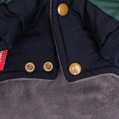 Комбинезон с капюшоном для собак, S, сине-зеленый – фото 1