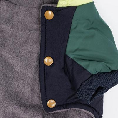 Комбинезон с капюшоном для собак, S, сине-зеленый – фото 3