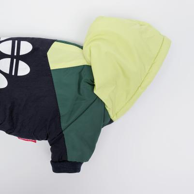 Комбинезон с капюшоном для собак, S, сине-зеленый – фото 6