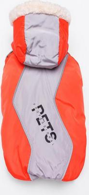 Комбинезон с капюшоном для собак, XL, оранжево-серый – фото 5