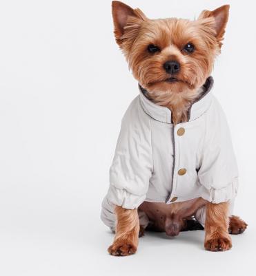 Комбинезон с кармашком для собак, M, серый – фото 6