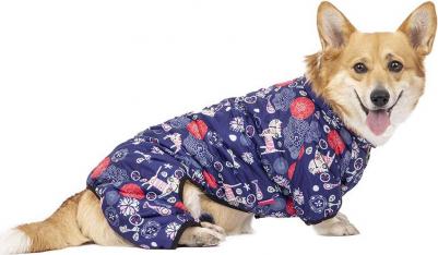 Комбинезон с котами для собак, 4XL, синий (унисекс)