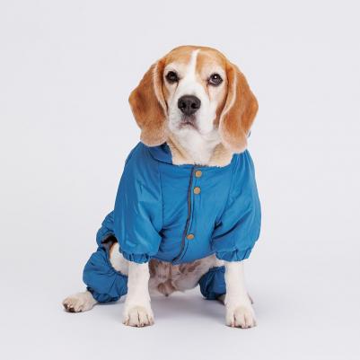 Комбинезон с оленем для собак, 3XL, синий – фото 4