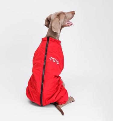 Комбинезон с замком для собак, 4XL, красный – фото 4