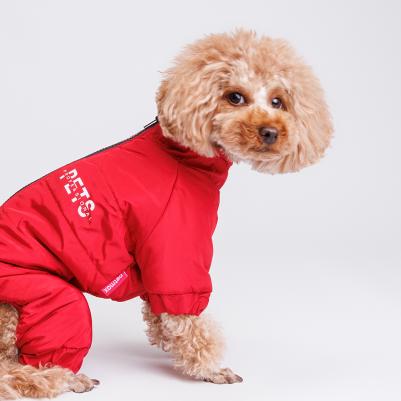 Комбинезон с замком для собак, M, красный – фото 4