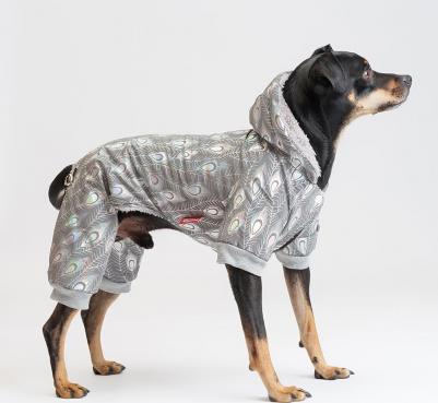 Комбинезон светоотражающий для собак, L, серый – фото 5