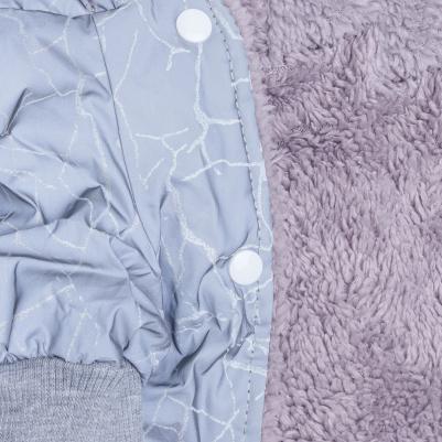 Комбинезон светоотражающий со шлейкой для собак, 2XL, серый – фото 5