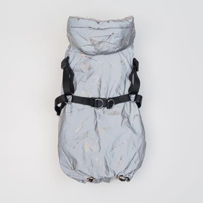 Комбинезон светоотражающий со шлейкой, S, серый (девочка) – фото 4