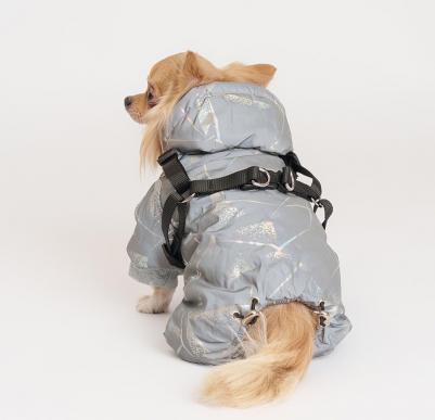 Комбинезон светоотражающий со шлейкой, XS, серый (девочка) – фото 5