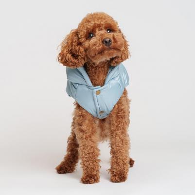 Куртка дракоша с капюшоном для собак, 2XL, голубая – фото 1