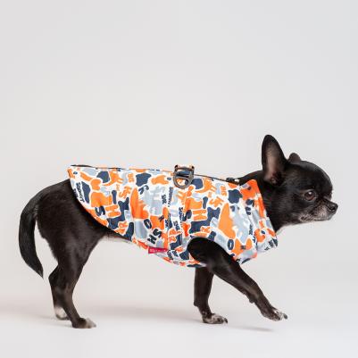 Куртка на замке для собак, XS, серо-оранжевая (унисекс) – фото 1