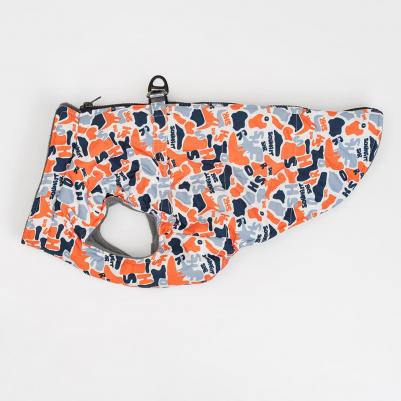 Куртка на замке для собак, XS, серо-оранжевая (унисекс) – фото 3