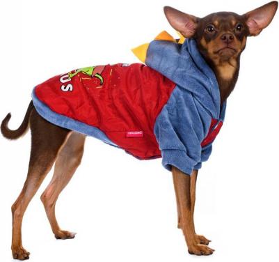 Куртка с капюшоном для собак 3XL красный (унисекс) – фото 7