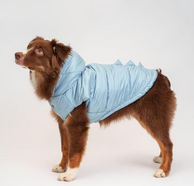 Куртка с капюшоном для собак Дракоша, 3XL, голубая – фото 3