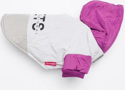 Куртка с капюшоном для собак, M, серо-фиолетовая – фото 4