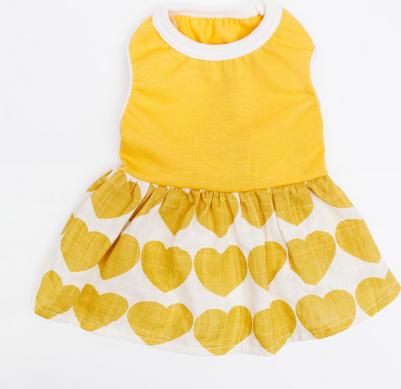 Платье для собак и кошек, L, желтое – фото 2